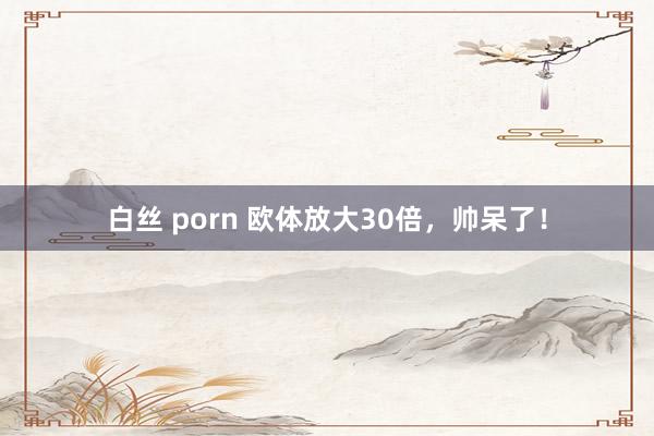 白丝 porn 欧体放大30倍，帅呆了！
