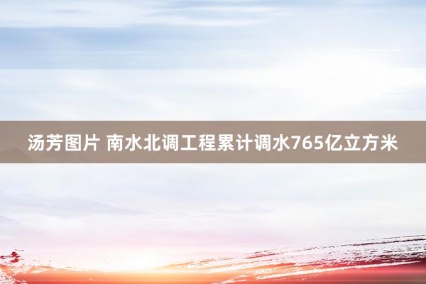 汤芳图片 南水北调工程累计调水765亿立方米