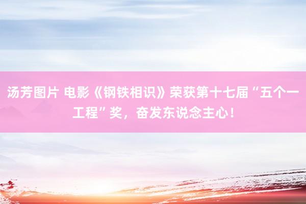 汤芳图片 电影《钢铁相识》荣获第十七届“五个一工程”奖，奋发东说念主心！