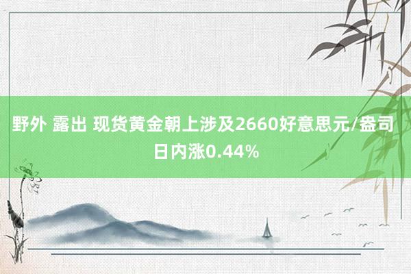 野外 露出 现货黄金朝上涉及2660好意思元/盎司 日内涨0.44%