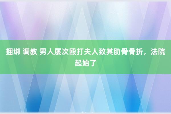 捆绑 调教 男人屡次殴打夫人致其肋骨骨折，法院起始了
