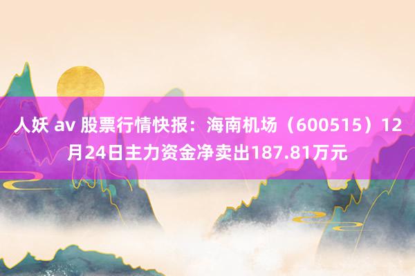 人妖 av 股票行情快报：海南机场（600515）12月24日主力资金净卖出187.81万元