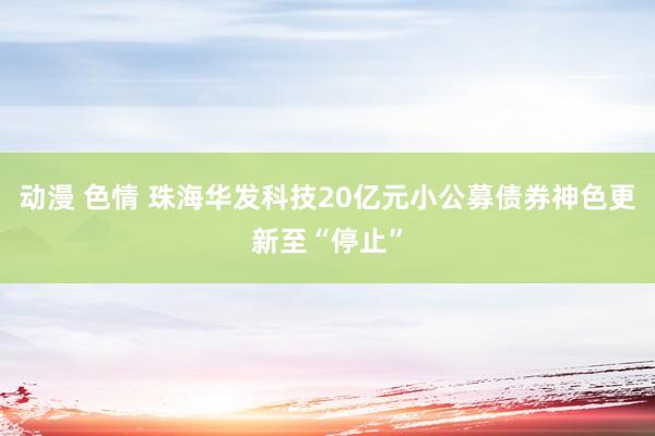 动漫 色情 珠海华发科技20亿元小公募债券神色更新至“停止”
