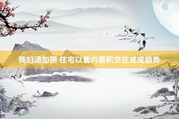 贱妇汤加丽 住宅以套内面积交往或成趋势