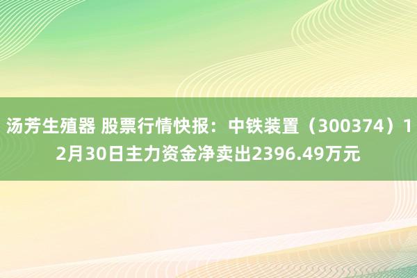 汤芳生殖器 股票行情快报：中铁装置（300374）12月30日主力资金净卖出2396.49万元