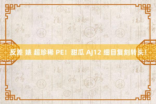 反差 婊 超珍稀 PE！甜瓜 AJ12 细目复刻转头！