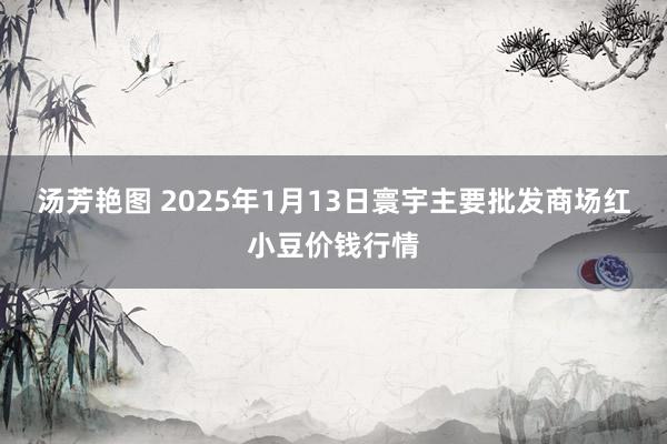 汤芳艳图 2025年1月13日寰宇主要批发商场红小豆价钱行情