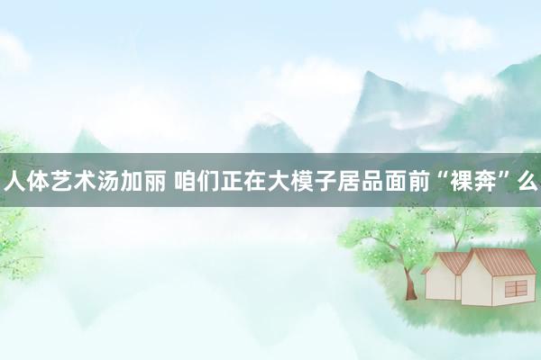 人体艺术汤加丽 咱们正在大模子居品面前“裸奔”么