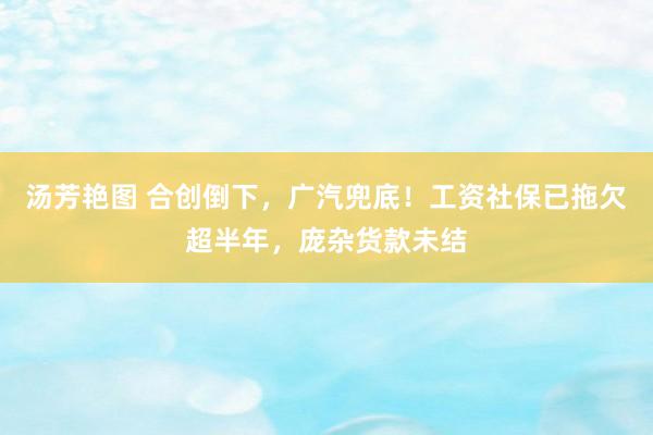 汤芳艳图 合创倒下，广汽兜底！工资社保已拖欠超半年，庞杂货款未结