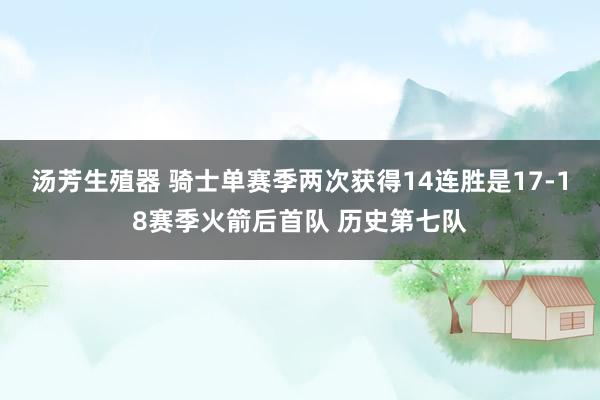汤芳生殖器 骑士单赛季两次获得14连胜是17-18赛季火箭后首队 历史第七队