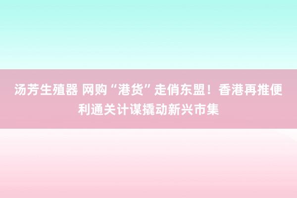 汤芳生殖器 网购“港货”走俏东盟！香港再推便利通关计谋撬动新兴市集