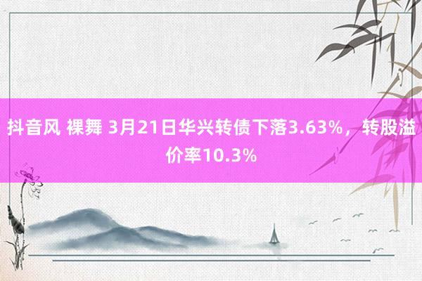 抖音风 裸舞 3月21日华兴转债下落3.63%，转股溢价率10.3%