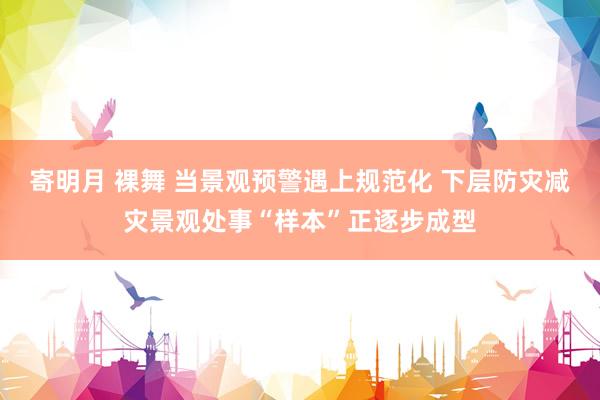 寄明月 裸舞 当景观预警遇上规范化 下层防灾减灾景观处事“样本”正逐步成型