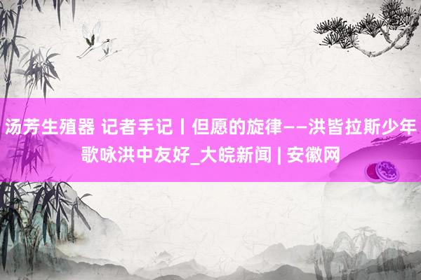 汤芳生殖器 记者手记丨但愿的旋律——洪皆拉斯少年歌咏洪中友好_大皖新闻 | 安徽网