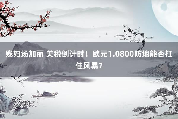 贱妇汤加丽 关税倒计时！欧元1.0800防地能否扛住风暴？