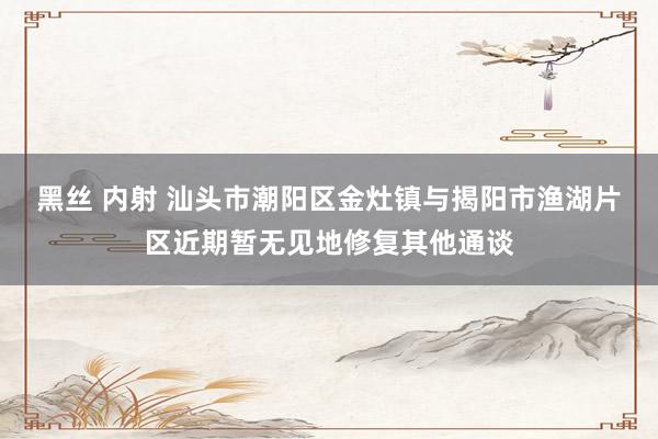 黑丝 内射 汕头市潮阳区金灶镇与揭阳市渔湖片区近期暂无见地修复其他通谈
