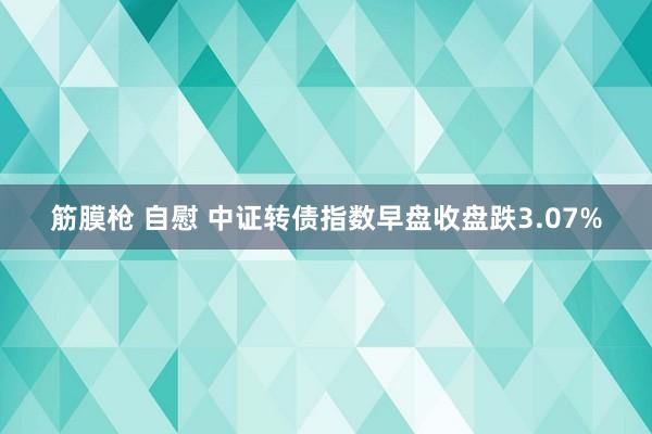 筋膜枪 自慰 中证转债指数早盘收盘跌3.07%