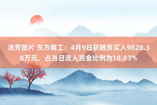 汤芳图片 东方精工：4月9日获融资买入9828.38万元，占当日流入资金比例为18.63%