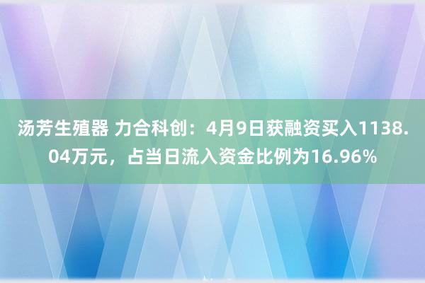 汤芳生殖器 力合科创：4月9日获融资买入1138.04万元，占当日流入资金比例为16.96%