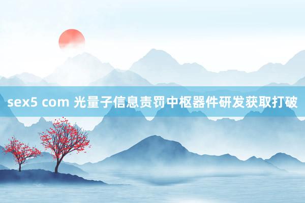 sex5 com 光量子信息责罚中枢器件研发获取打破