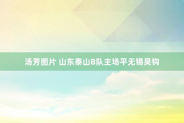 汤芳图片 山东泰山B队主场平无锡吴钩