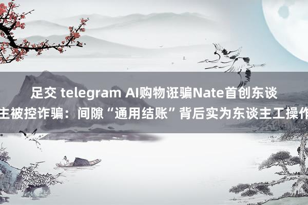 足交 telegram AI购物诳骗Nate首创东谈主被控诈骗：间隙“通用结账”背后实为东谈主工操作
