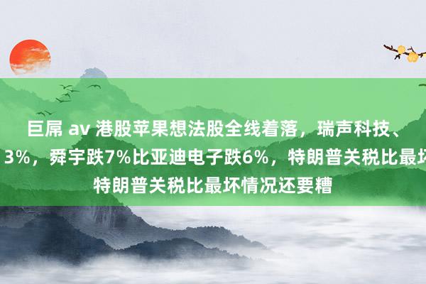 巨屌 av 港股苹果想法股全线着落，瑞声科技、高伟电子跌13%，舜宇跌7%比亚迪电子跌6%，特朗普关税比最坏情况还要糟