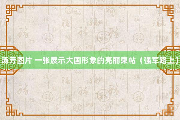 汤芳图片 一张展示大国形象的亮丽柬帖（强军路上）