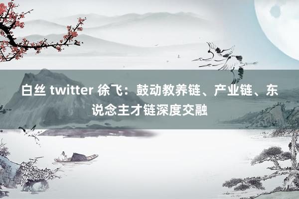 白丝 twitter 徐飞：鼓动教养链、产业链、东说念主才链深度交融