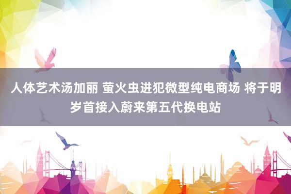 人体艺术汤加丽 萤火虫进犯微型纯电商场 将于明岁首接入蔚来第五代换电站