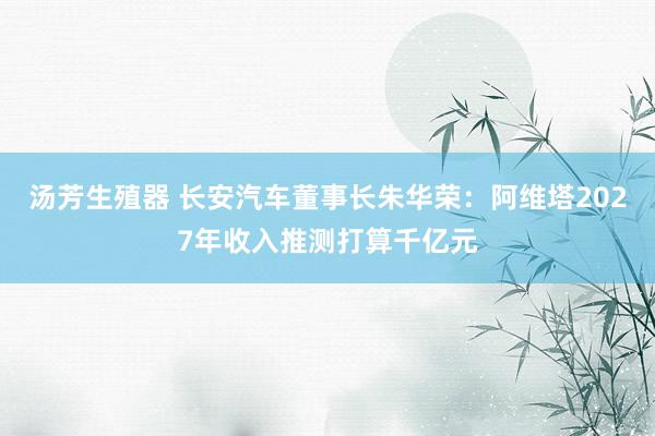 汤芳生殖器 长安汽车董事长朱华荣：阿维塔2027年收入推测打算千亿元